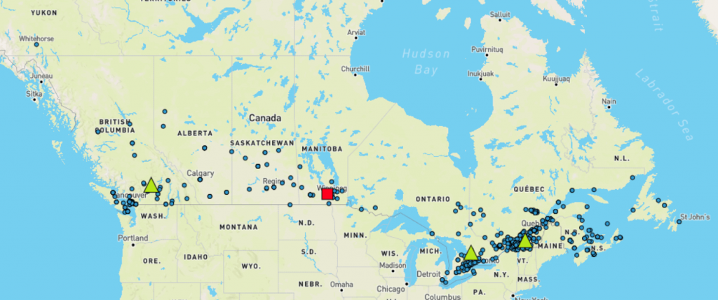 Distribution sites and customers_Canada